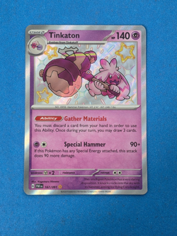 Tinkaton 167/091 Paldean Fates Baby Shiny Holo Pokemon TCG - Image 1