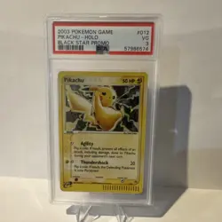 Pokemon TCG Pikachu 012 Black Star Promo Holo English Kouki Saitou PSA 3 - Image 1