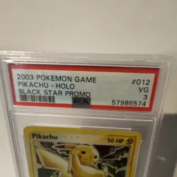 Pokemon TCG Pikachu 012 Black Star Promo Holo English Kouki Saitou PSA 3 - Image 2