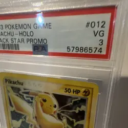Pokemon TCG Pikachu 012 Black Star Promo Holo English Kouki Saitou PSA 3 - Image 5