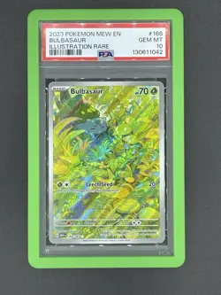 Pokemon Bulbasaur 166/165 Sv: Scarlet & Violet 151 Illustration Rare Holo PSA 10 - Image 1