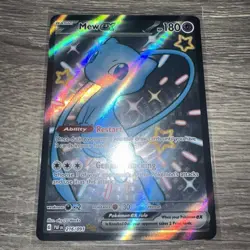 Pokemon TCG Mew EX 216/091 Paldean Fates Full Art Shiny Ultra Rare NM Condition - Image 1