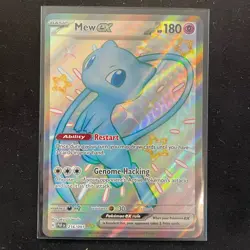 Pokemon TCG Mew EX 216/091 Paldean Fates Full Art Shiny Ultra Rare NM Condition - Image 1