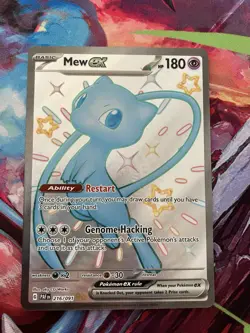 Pokemon TCG Mew EX 216/091 Paldean Fates Full Art Shiny Ultra Rare NM Condition - Image 1