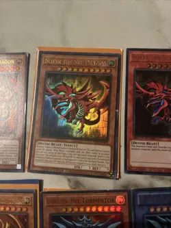 Lot Of 7 Yu-Gi-Oh TCG Egyptian Gods Ra Obelisk Slifer Legendary Exodia Incarnate - Image 3