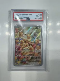2024 Pokemon TWM EN Eevee IR #188 PSA 10 - Image 1