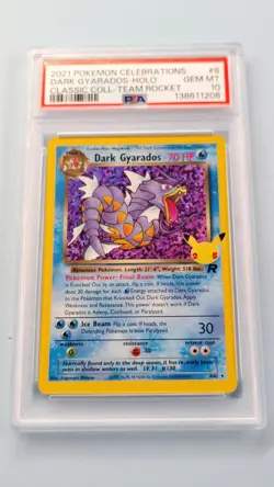 Dark Gyarados Holo PSA 10 GEM 2021 Pokemon Celebrations Classic Collection 8/82 - Image 1