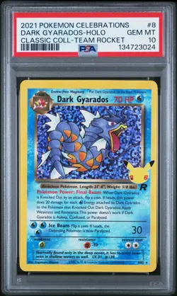 2021 POKEMON CELEBRATIONS CLASSIC COLLECTION #8 DARK GYARADOS-HOLO PSA 10 - Image 1