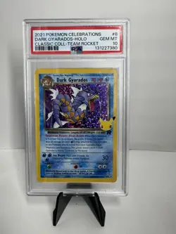2021 POKEMON CELEBRATIONS CLASSIC COLLECTION #8 DARK GYARADOS-HOLO PSA 10 - Image 1