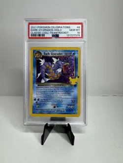 2021 POKEMON CELEBRATIONS CLASSIC COLLECTION #8 DARK GYARADOS-HOLO PSA 10 - Image 1