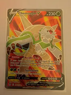 Pokemon Card Chesnaught V 171/195 Silver Tempest Full Art Holo Ultra Rare NM - Image 1