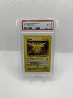 1999 POKEMON BASE SET UNLIMITED #16 ZAPDOS-HOLO PSA 6 - Image 1