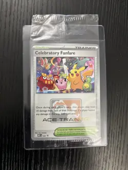 Pokemon Celebratory Fanfare 2025 Ace Trainer Black Star Promo Card - Image 1