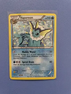 Vaporeon BW89 Black Star Promo Holo Pokemon Card - Lightly Played - Image 1