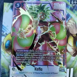 Kefla FB08-034 Alternate Art Saiyan's Pride Dragon Ball English Card Fusion Worl - Image 1