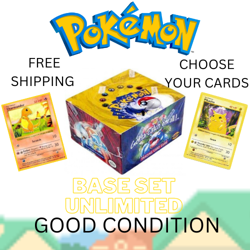 Pokemon Base Set Unlimited TCG 1999 Vintage WoTC LP to NM: Choose Your Card! - Image 1