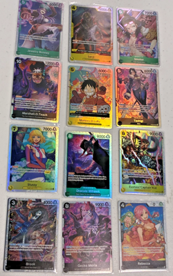 One Piece TCG Super Rare Lot of 12 SR and Rares Foil Cards English One Piece Lot - Image 3