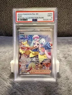Iono Pokemon 269/193 Sv02 Paldea Evolved Holo Special Illustration PSA 9 - Image 1