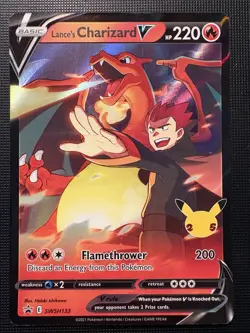 2021 Pokemon Sword & Shield Lance’s Charizard V BLACK STAR PROMO HOLO SWSH133! - Image 1