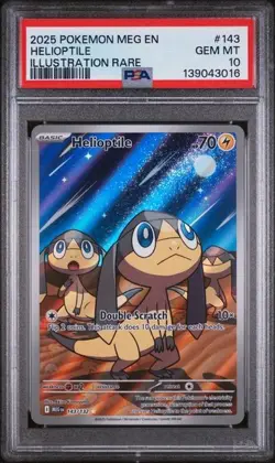 2025 POKEMON MEG EN-MEGA EVOLUTION ILLUSTRATION RARE #143 HELIOPTILE PSA 10 - Image 1