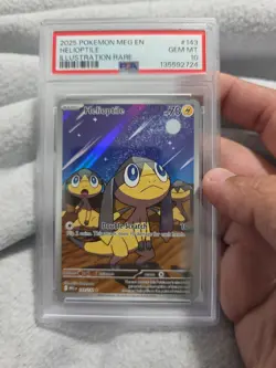 2025 POKEMON MEG EN-MEGA EVOLUTION ILLUSTRATION RARE #143 HELIOPTILE PSA 10 - Image 1