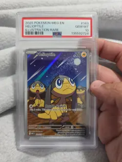 2025 POKEMON MEG EN-MEGA EVOLUTION ILLUSTRATION RARE #143 HELIOPTILE PSA 10 - Image 3