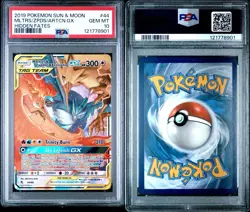 PSA 10 Moltres Zapdos Articuno GX 44/68 Ultra Rare Hidden Fates Pokemon TCG - Image 3