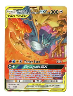 Moltres & Zapdos & Articuno GX 44/68 Ultra Rare Holo Hidden Fates Pokemon TCG - Image 1