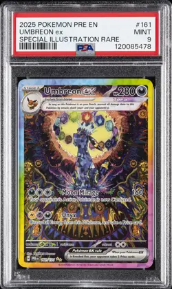 2025 POKEMON PRE EN-PRISMATIC EVOLUTIONS #161 UMBREON EX PSA 9 - Image 1