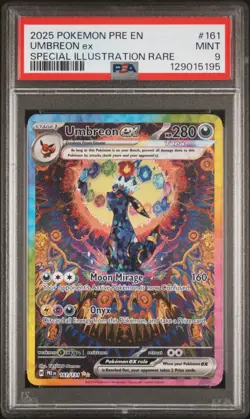 2025 POKEMON PRE EN-PRISMATIC EVOLUTIONS #161 UMBREON EX PSA 9 - Image 1