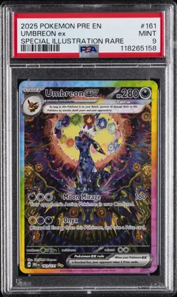 2025 POKEMON PRE EN-PRISMATIC EVOLUTIONS #161 UMBREON EX PSA 9 - Image 1