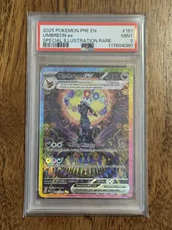 2025 POKEMON PRE EN-PRISMATIC EVOLUTIONS #161 UMBREON EX PSA 9 - Image 1