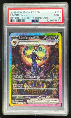 2025 Pokemon SV Prismatic Evolutions - PRE EN #161/131 Umbreon ex PSA 9 - Image 1