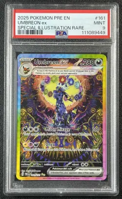 UMBREON EX PSA 9 2025 POKEMON SV PRISMATIC EVOLUTIONS PRE EN #161/131 SIR 449 - Image 1
