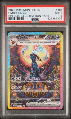 2025 POKEMON PRE EN-PRISMATIC EVOLUTIONS #161 UMBREON EX PSA 9 - Image 1