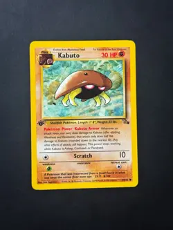 Kabuto 50/62 1st Edition Fossil Vintage English WOTC Pokemon TCG - Image 1