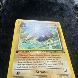 Pokemon TCG Fossil 1st Edition 50/62 Kabuto LP+ - Image 3