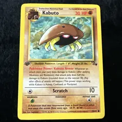 Pokemon TCG Fossil 1st Edition 50/62 Kabuto LP+ - Image 1