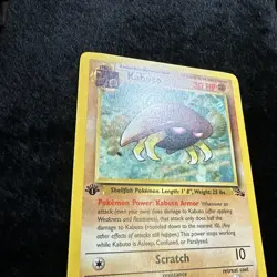 Pokemon TCG Fossil 1st Edition 50/62 Kabuto LP+ - Image 3