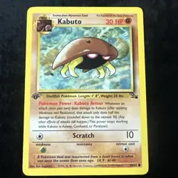 Pokemon TCG Fossil (1st Edition) #50/62 Kabuto LP+ - Image 1