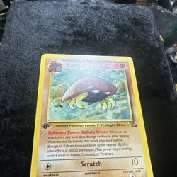 Pokemon TCG Fossil (1st Edition) #50/62 Kabuto LP+ - Image 3