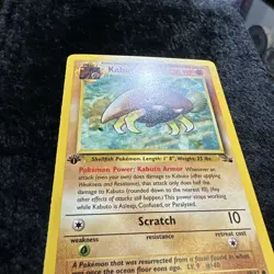 Pokemon TCG Fossil (1st Edition) #50/62 Kabuto LP+ - Image 3