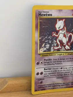Pokemon TCG Mewtwo 1999 Base Set #10/102 Unlimited Rare Holo Card Pokemon #10 - Image 3