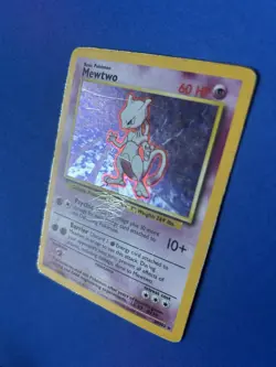 Pokemon TCG Mewtwo Base Set Holo Unlimited Rare Card 10/102 LP Pokemon - Image 2