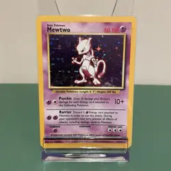 Mewtwo 10/102 Pokemon Card TCG Base Set Unlimited Holo Rare - Image 1