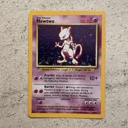 Mewtwo 10/102 Pokemon Card TCG Base Set Unlimited Holo Rare - Image 2