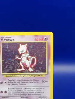 Mewtwo 10/102 Base Set Holo Rare Pokemon Card Nintendo Pokemon TCG WOTC 1999 MP - Image 5