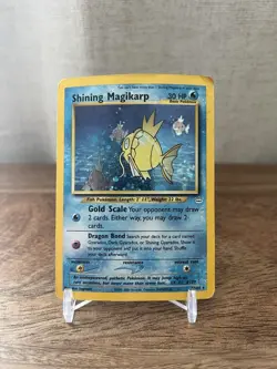 Pokemon Shining Magikarp Holo Card Neo Revelation 66/64 Double Holo Error HP - Image 1