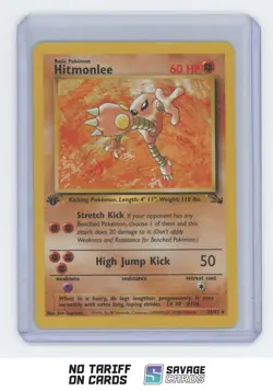 1999 Pokemon Classic - Fossil 1st Edition Hitmonlee #22/62 - Image 1