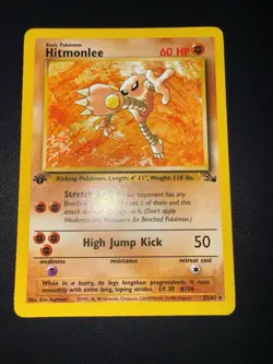 Pokemon TCG - Hitmonlee 22/62 1st Edition Fossil Set WOTC LP - Image 2